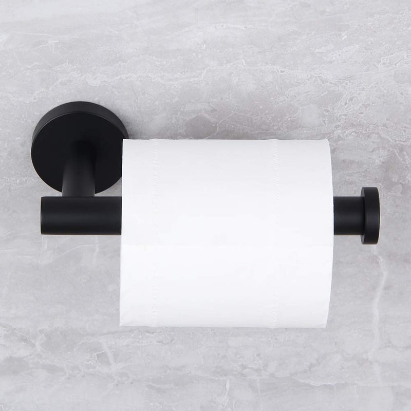 Matte Black SUS 304 Stainless Steel Toilet Paper Holder Black Wall Mounted Toilet Tissue Roll Holder for Bathroom - NewNest Australia