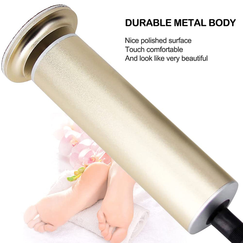 Electric Callus Remover (Adjustable Speed) with 60pcs Replacement Sandpaper Disks, Powerful Electric Hard Skin Remover Pedicure Foot File Sander Women Men Use (Gold) Gold Electronic Foot File - NewNest Australia