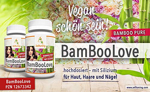 BAMBOO-LOVE - Silicon high-dose capsules - silica from bamboo - pure, vegan, pure - 180 silica skin hair nails capsules - Silicea dietary supplement from Germany from Zelltuning. - NewNest Australia
