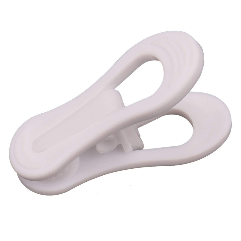 NewNest Australia - Corodo White Hanger Clips for Plastic Hangers, 30 Pack Strong Pinch Grip Clips for Use with Slim-line Clothes Plastic Hangers Finger Clips 