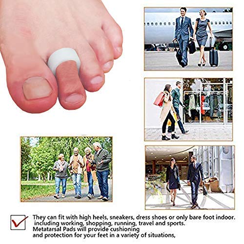 Mcvcoyh 10 Pack Hammer Toe Cushion - Hammer Toe Gel Pads for Toe Corrector & Straightener for Curled, Claw & Mallet Toe Relief - Right & Left Gel Support Crest Cushion White - NewNest Australia
