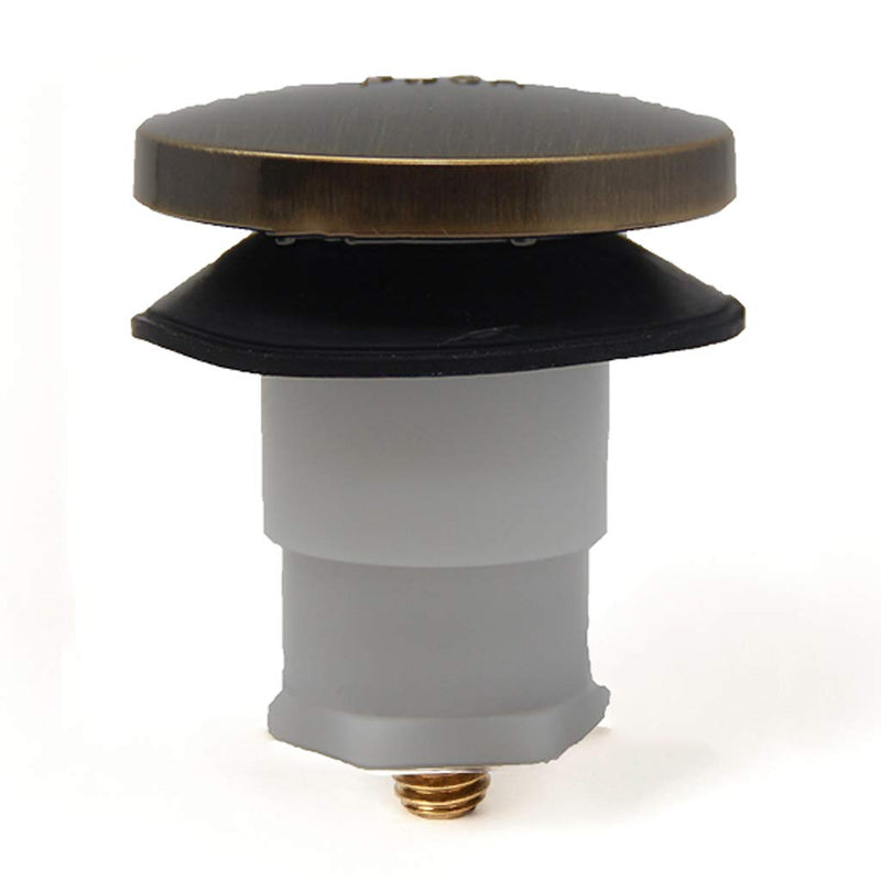 PF WaterWorks PF0935-AB Universal Touch (Tip Toe or Foot Actuated) Bathtub/Bath Tub Drain Stopper includes 3/8" and 5/16" Fittings, No Hair Catcher, Antique Brass - NewNest Australia