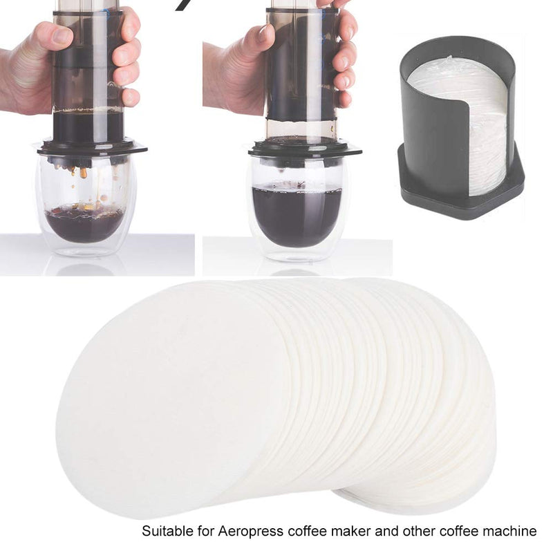 Filter Papers - 350PCS Round Coffee Filter Paper Coffee Maker Filters Strainers for Aeropress Coffee Maker - NewNest Australia