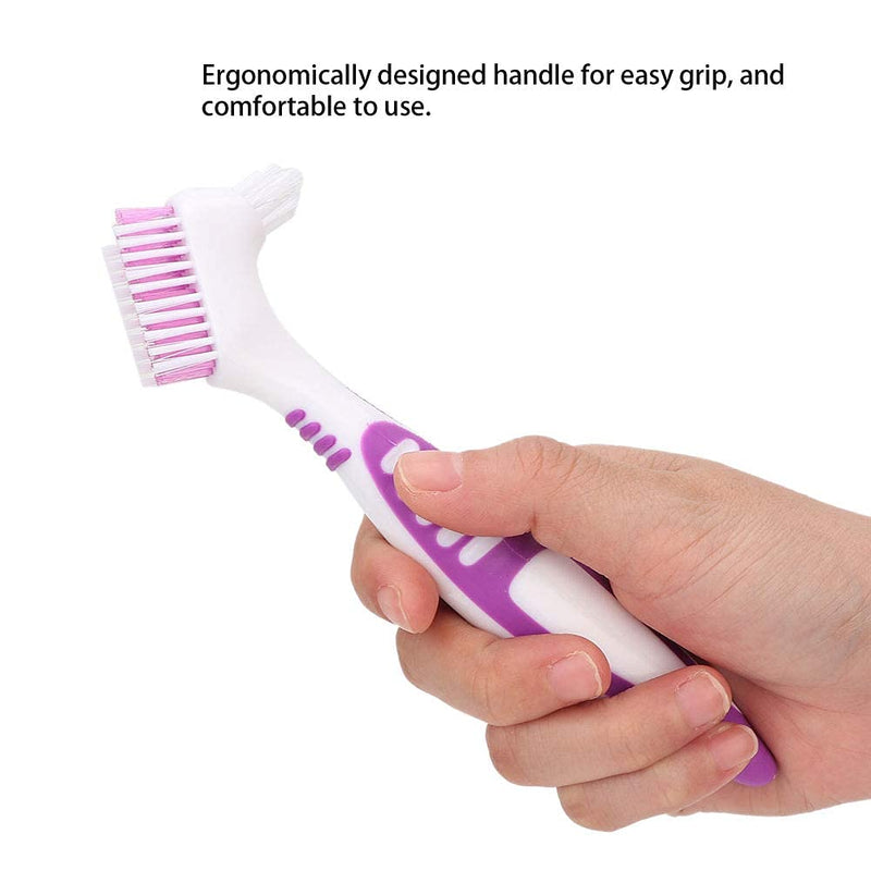 Denture brush, 2 pieces/set, specially developed for the thorough cleaning of dentures and bridges - NewNest Australia