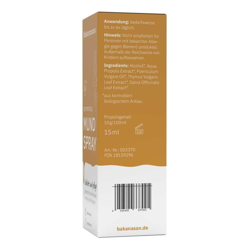 Bakanasan Organic Propolis Mouth Spray 15 ml - NewNest Australia