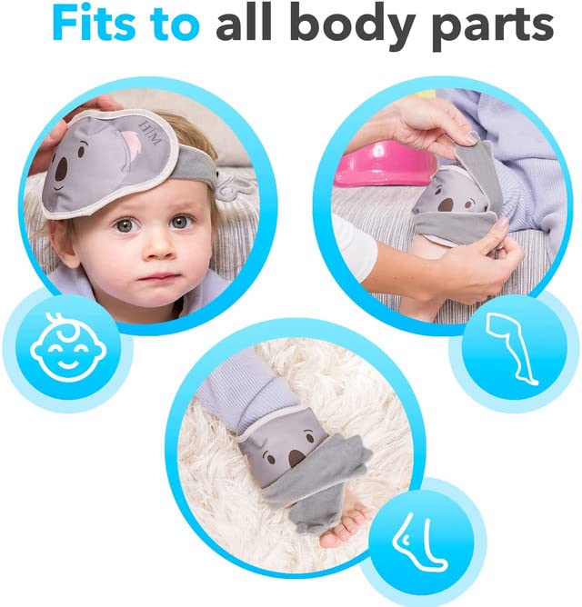 Halo Mask Kids Ice Pack for Injuries -"Kam The Koala" Kids Ice Pack - Cold Compress for Kids - Children's Hot & Cold Packs for Pain Relief, Fever, First Aid - Gel Ice Packs with Storybook - NewNest Australia