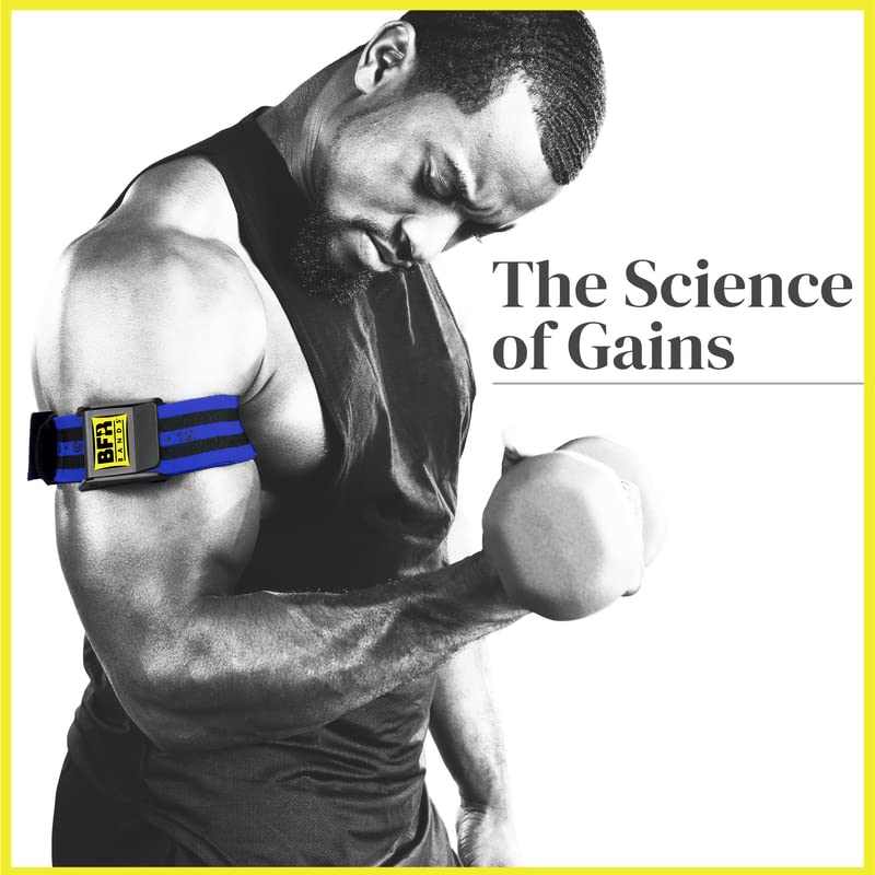 BFR BANDS Occlusion Training Bands, Blood Flow Restriction Bands for Arms, Legs or Glutes, Help Gain Muscle Without Lifting Heavy Weights, Strong Elastic Strap + Quick-Release Pro Bands 2pk - NewNest Australia