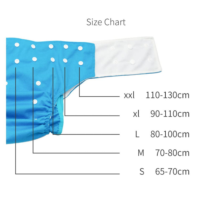 Incontinence Underwear for Men and Women, Washable Reusable Adult Diaper Pant, Adult Protective Underwear, Elderly Cloth Diaper, Easy to Dry Cloth Diaper, Cotton Diaper Pant, Leak Protection (Purple) Purple - NewNest Australia