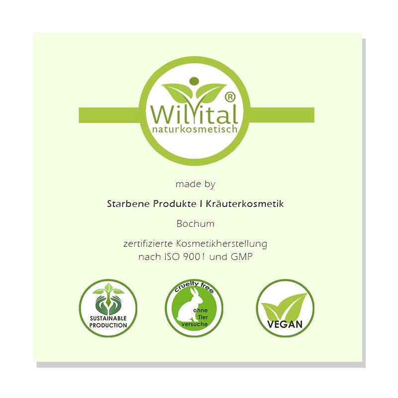 Wilvital Comfrey Ointment -200ml- natural cosmetic with 100% natural comfrey extract - with horse chestnut and devil's claw for back, shoulders, knees, legs - NewNest Australia