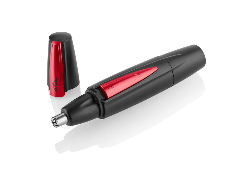 ETA nose hair trimmer Luis - 3 attachments, 1x AA, black/red - NewNest Australia