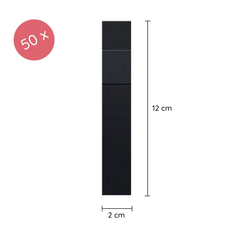 Finger Plasters Long ‚ In Textile 2 Cm X 12 Cm ‚ Pack Of 50 ‚ Black ‚ Finger Strips Long ‚ Plaster Box ‚ Wound Plaster Strips ‚ Finger Plaster Set - NewNest Australia