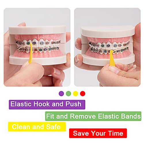 20 Pack Braces Rubber Band Tool Dental Elastic Rubber Bands Placers for Braces Disposable Plastic Orthodontic Elastic Placers - NewNest Australia