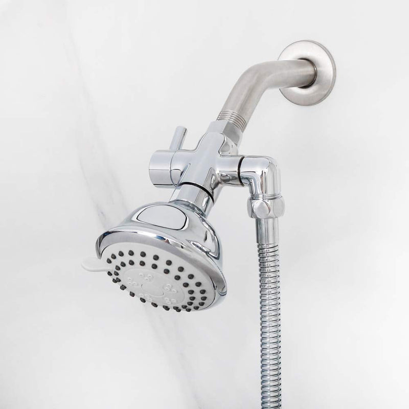 Brass Shower Arm Diverter Valve for Handheld Shower Head and Fixed Spray Head G1/2 3 Way Universal Bathroom System Component Replacement Part, Polished Chrome Chrome Polished - NewNest Australia