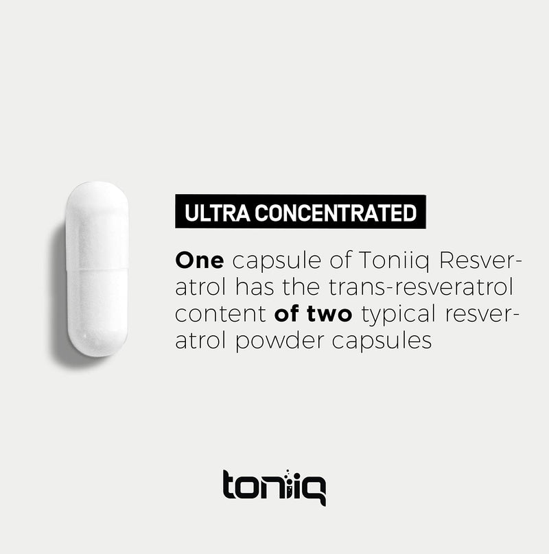 Ultra High Purity Resveratrol Capsules - 98% Trans-Resveratrol - Highly Purified and Highly Bioavailable - 60 Caps Reservatrol Supplement 60 Count (Pack of 1) - NewNest Australia