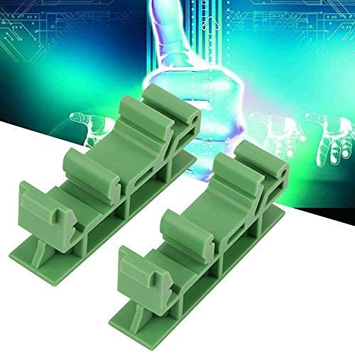 10sets PCB DIN C45 Rail Adapter Circuit Board Mounting Bracket Holder Carrier, 35mm DIN rail (Green) - NewNest Australia