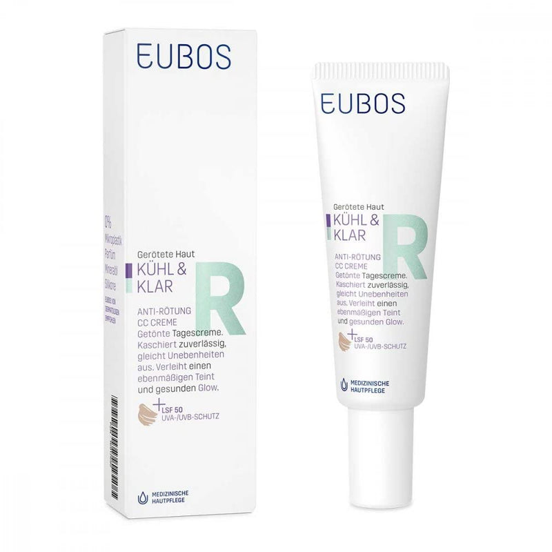EUBOS COOL & CLEAR Anti-Redness CC Cream SPF 50 30 ml - NewNest Australia