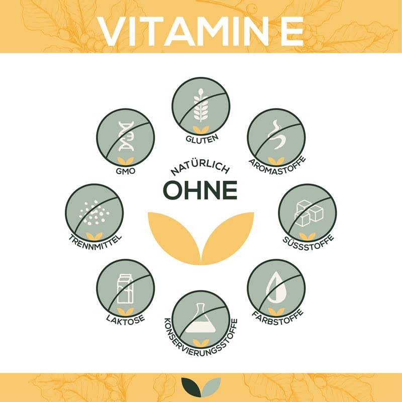 Vitamin E natural 400 IU per capsule | 60 capsules | High dosage | With all 8 forms of vitamin E in particularly good bioavailability | Vegan | 100% ecological paper packaging - NewNest Australia