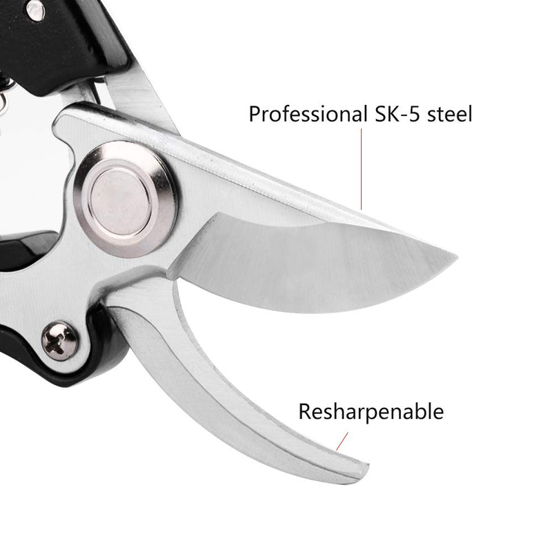 YUN CHANG Pruning Shears Gardening Hand Tools,Garden Shears,Garden Scissors,Trimming Scissors,Gardening Shears (Black) Black - NewNest Australia