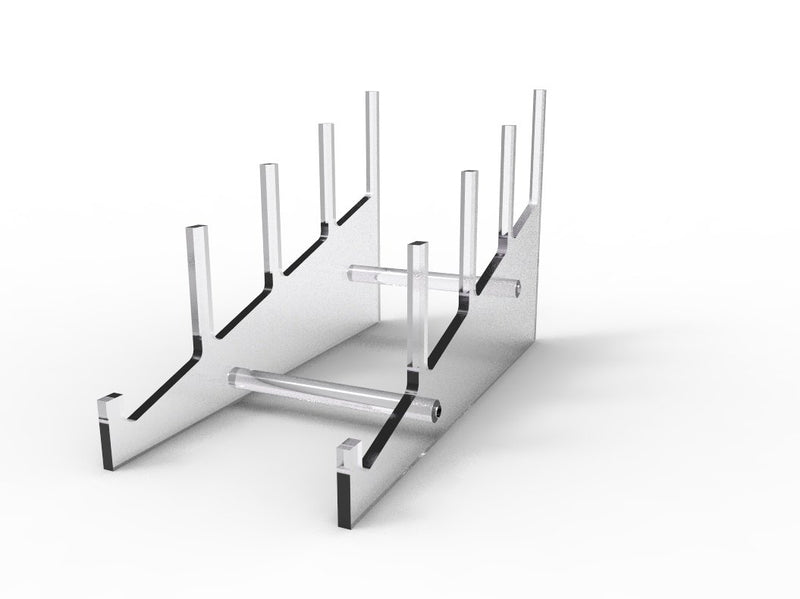 NewNest Australia - FixtureDisplays Medium Multiple Plate Acrylic Rack Display Holder 10749 