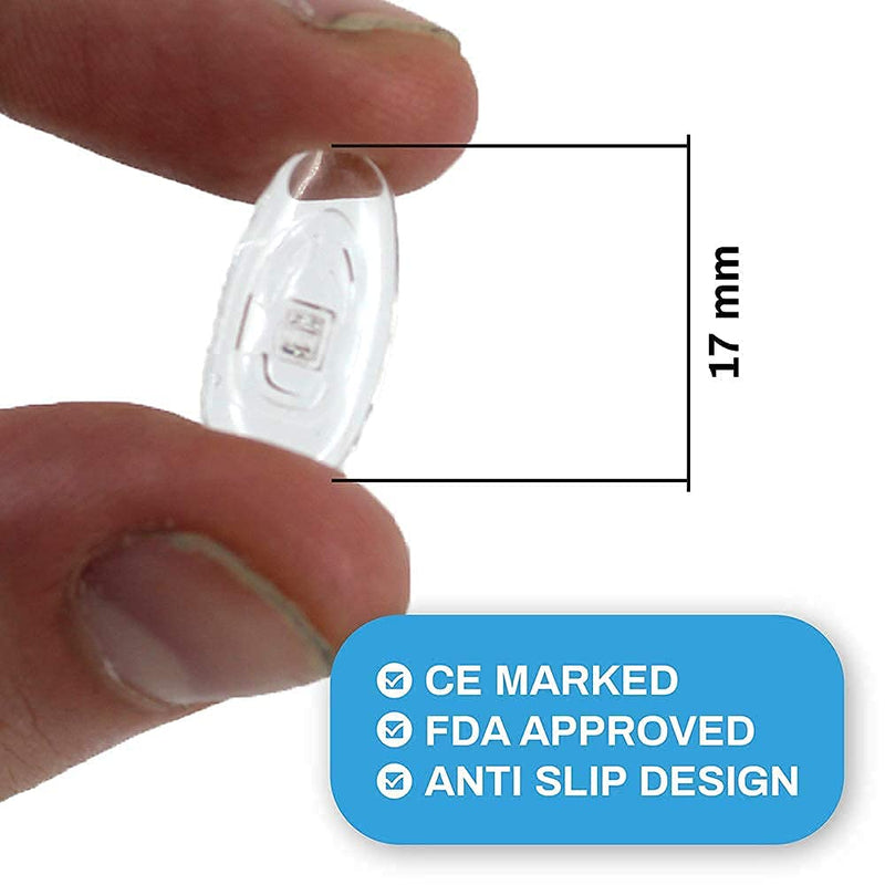 Glasses Nose Pads Push-In Silicone Teardrop Shape Pack of 10 Pairs 15mm by Sports World Vision 10 Pairs 15mm Push Fit - NewNest Australia