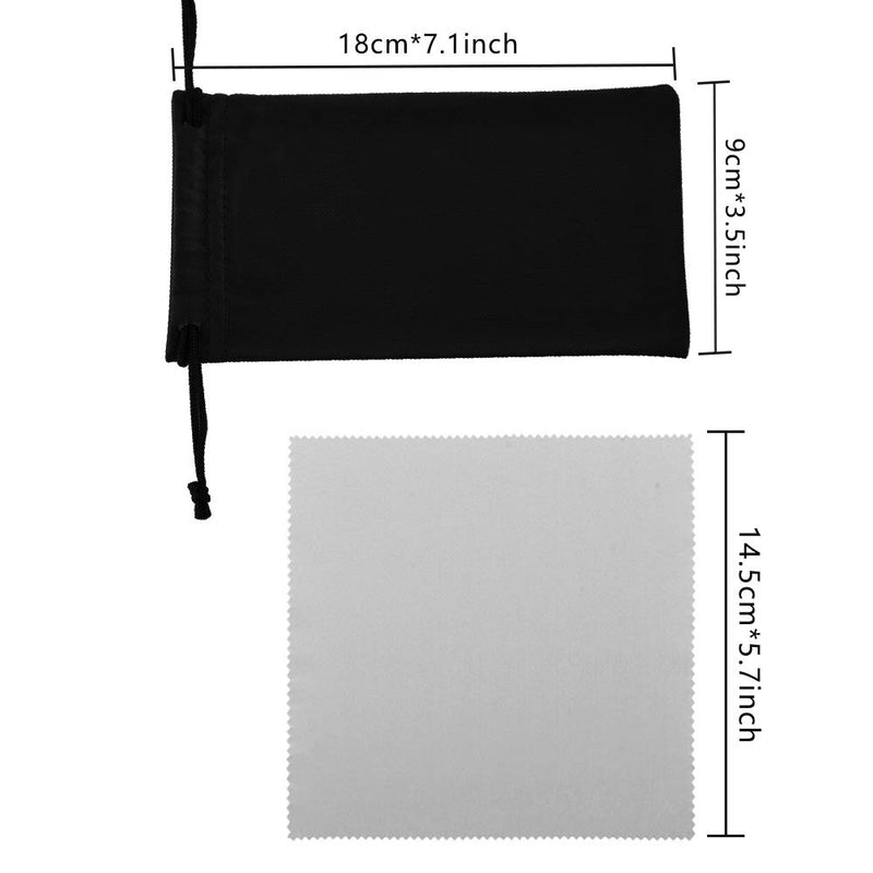 EKdirect 10 pieces microfiber glasses bags sunglasses bag and 10 pieces glasses cloth - NewNest Australia