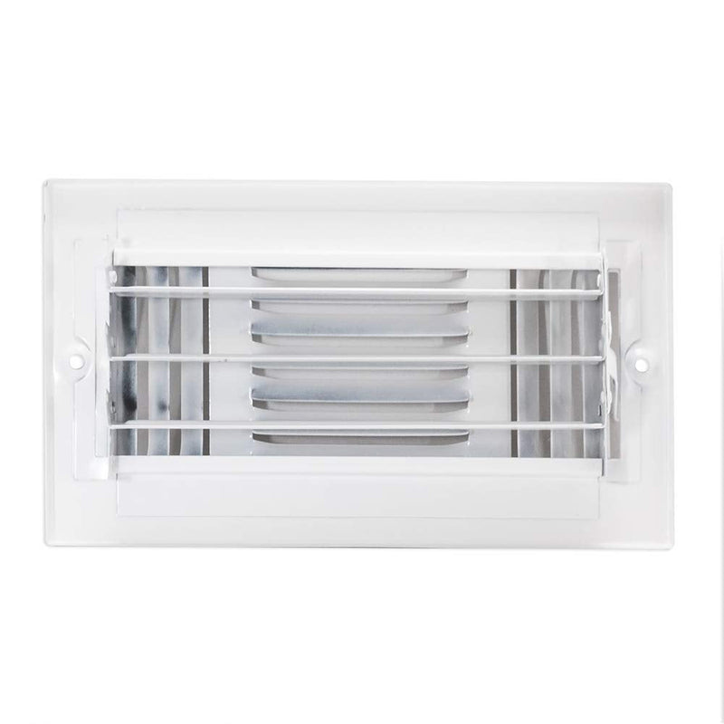 EZ-FLO 61658, White Three-Way Sidewall/Ceiling Register, 8 inch (W) x 4 inch (H) Opening, 8" x 4" 8" x 4" - NewNest Australia