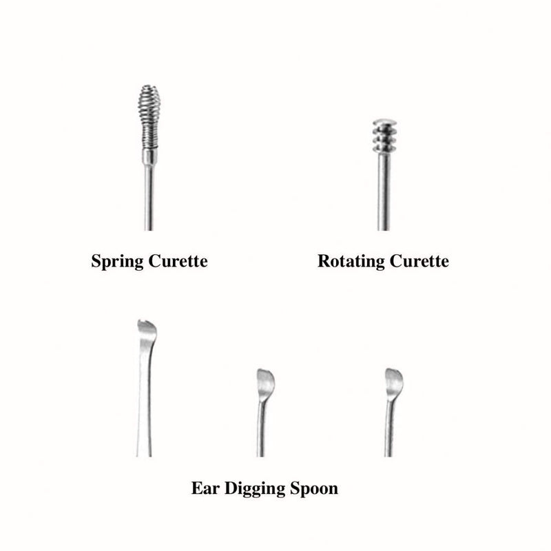 Jzk 5 Pcs Stainless Steel Ear Cleaner Kit With Box, Earwax Curette, Ear Cleaning Tool, Stainless Steel Earwax Remover Spiral, Earwax Pick, Tooth Cleaning Kit (Silver) - NewNest Australia