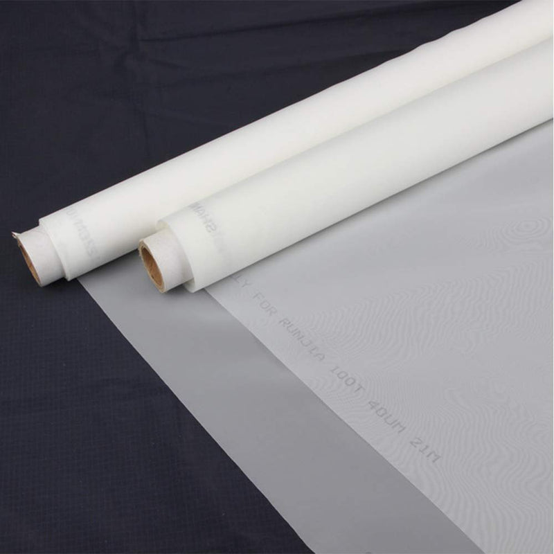 Silk Screen Printing Mesh, 100/110/120/140/160/180/200/250/300Mesh, White Yellow for Screen Printing Machine Equipment Accessories, Filter Painting, Polyester Fabric (100M/40T White) 100M/40T White - NewNest Australia