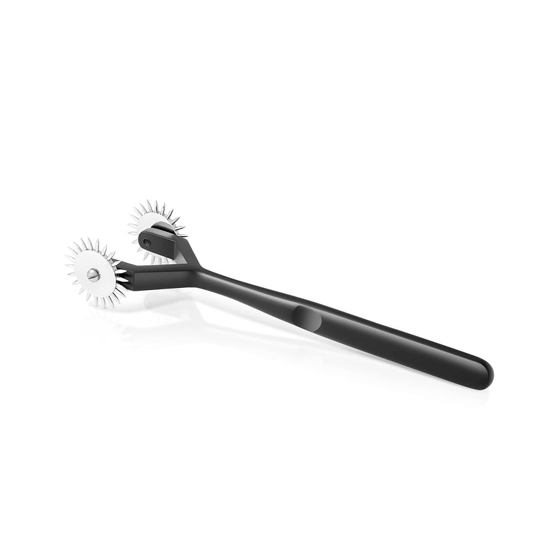 Stainless Steel Double Nerve Wheel Needle Roller Massage Roller "Double Pain" (Black) Black - NewNest Australia