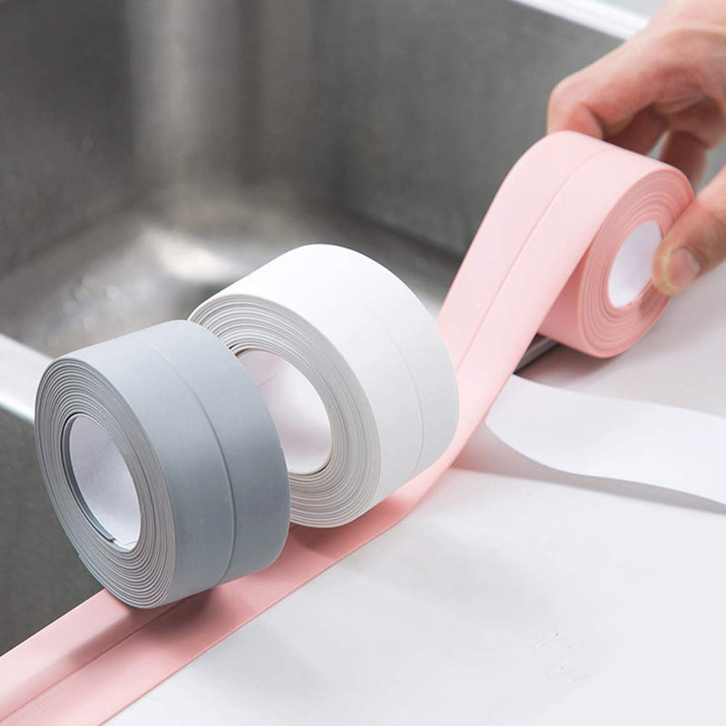 HOWDIA Caulk Strip PE Self Adhesive Tape 2 Pack for Bathtub Bathroom Shower Toilet Kitchen and Wall Sealing 1-1/2" x 11'- Grey - NewNest Australia