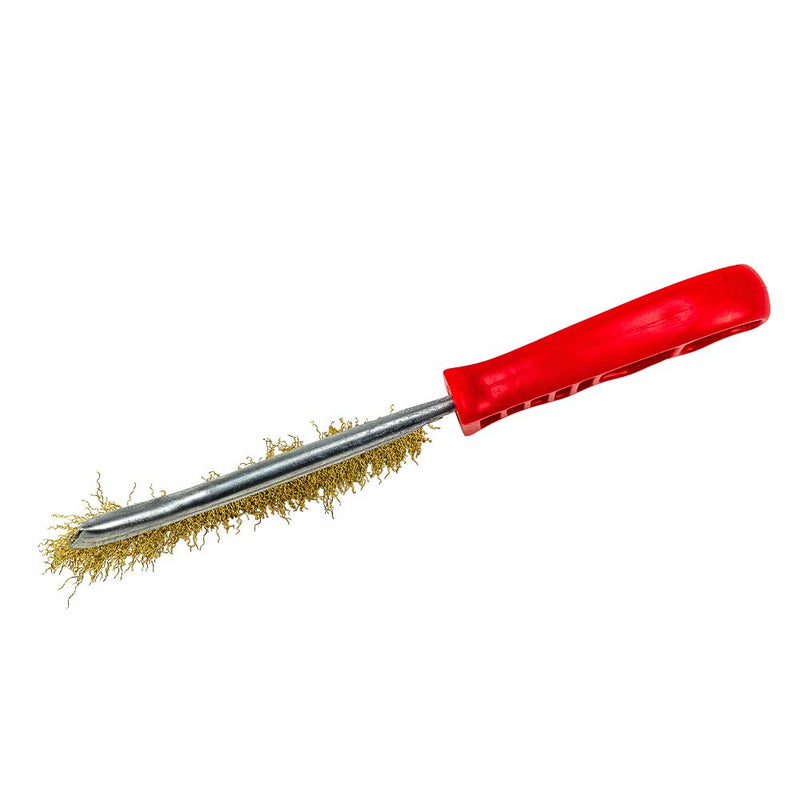 Forney 70516 Brass Wire Brush with Plastic Handle (Rust and Corrosion Resistant), 5-Inch - NewNest Australia
