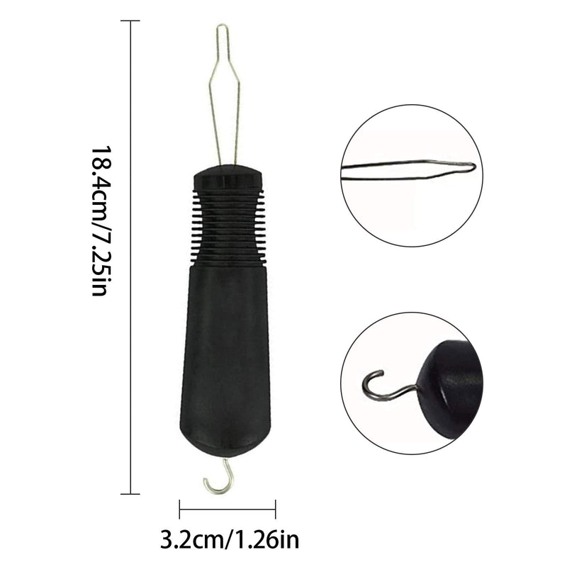 TSHAOUN Button Hook & Zipper Pull, Zipper Pull Helper, Easy Grip Button Hook & Clothes Zip Puller, Dress Clothes Tool, Button Shirts Aid, One Hand, Disability, Handicapped and Seniors (Black) Black - NewNest Australia