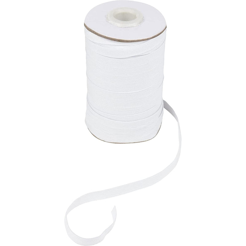 1/2 Inch Elastic Bands for Sewing, Stretchy Waistband Ribbon Cord (White, 109 Yards) - NewNest Australia