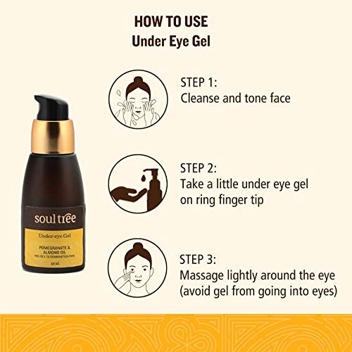 SOULTREE Under Eye Gel With Pomegranate & Almond Oil, For Oily To Combination Skin (40 Ml) - NewNest Australia