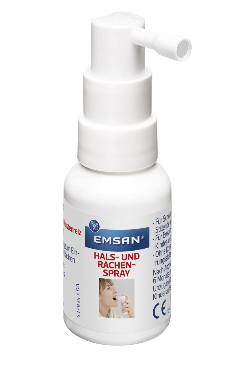 Emsan Throat And Throat Spray, For Sore Throat, Cough Stimulation And Throat Compulsion, Spray With Natural Swelling Salt Against Throat Discomfort, Irritation-Relieving, 20 Ml (Pack Of 1) - NewNest Australia