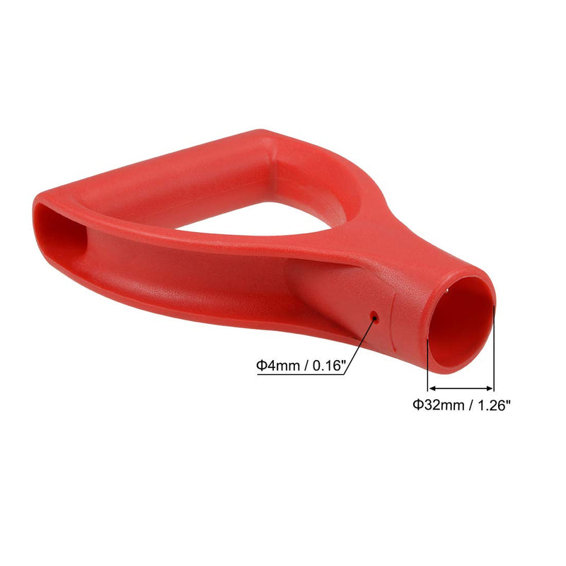 uxcell Shovel D Grip Handle, 32mm Inner Diameter PVC for Digging Raking Tools Red 2Pcs - NewNest Australia