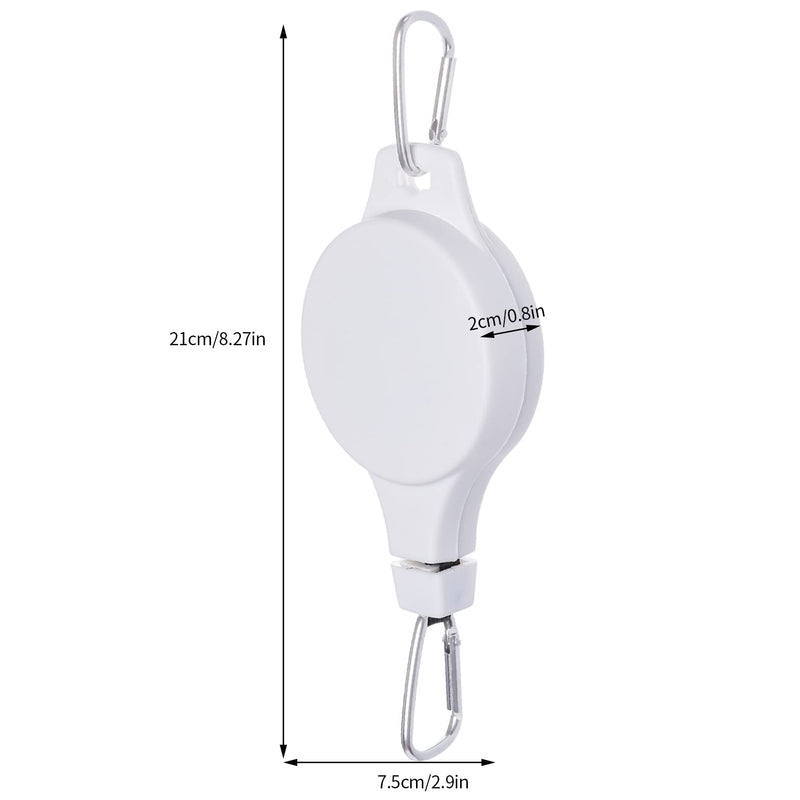 Haakong 6 Pack Plant Pulley Retractable Hanger, Easy Reach Plant Pulley Adjustable Height Wheel for Hanging Plants Heavy Duty Indoor Outdoor Plant Hanger for Garden Baskets Pots & Birds Feeder - White - NewNest Australia