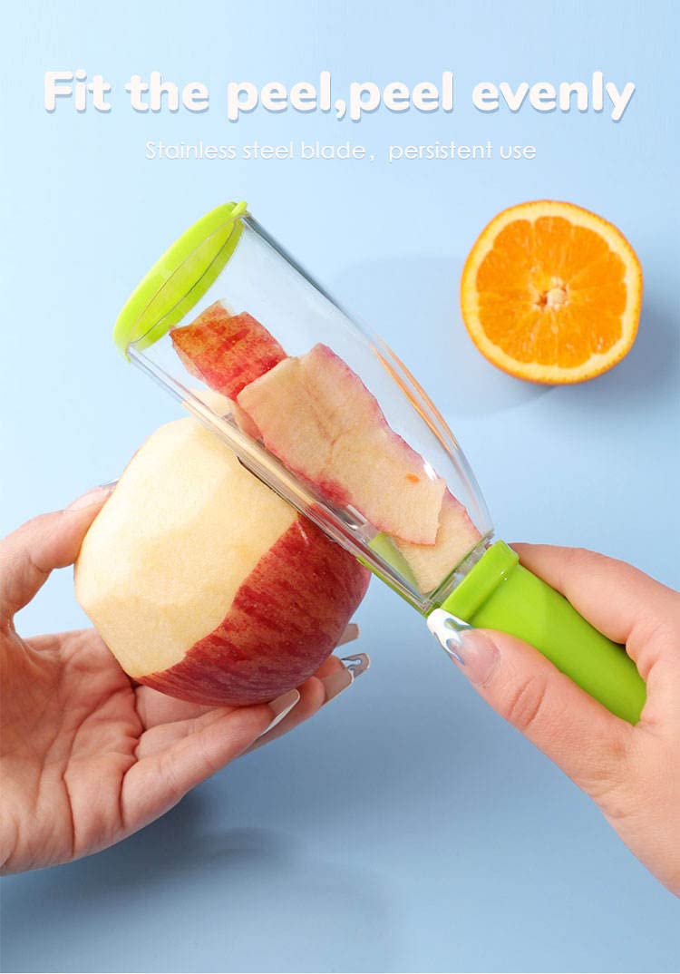 Vegetable Peeler with Container Green - NewNest Australia