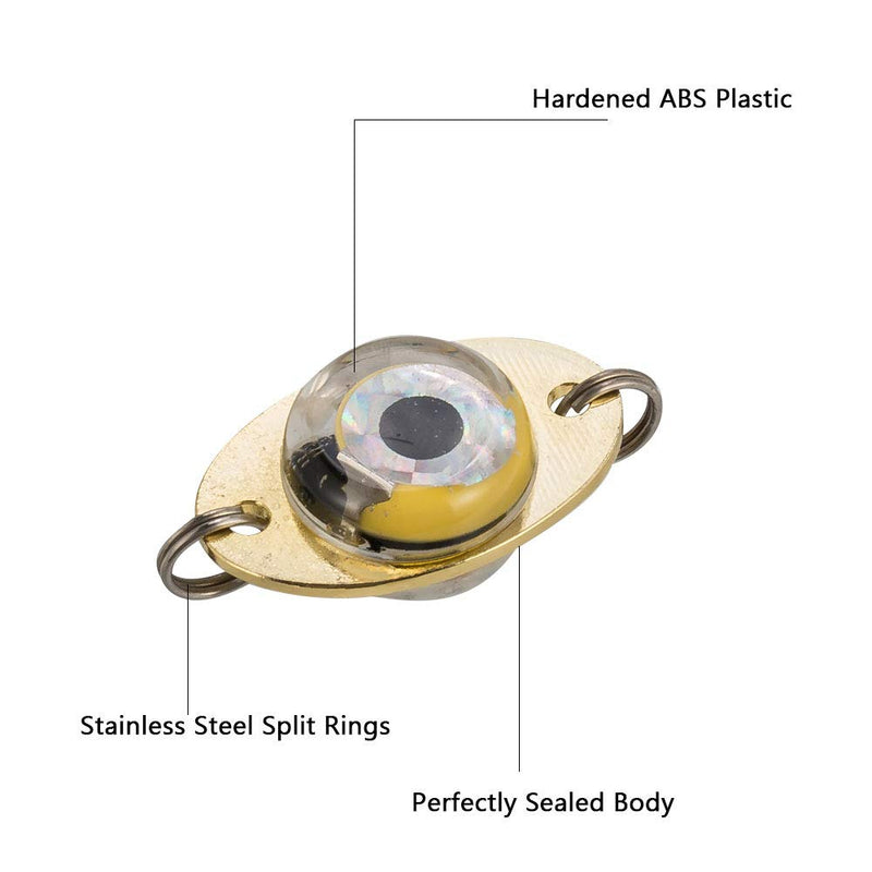 Dr.Fish LED Fishing Lures Kit Deep Drop Fishing Lights LED Fishing Spoons Underwater Flasher Diamond Lights Trolling Lures Halibut Rig Mini spoon(Pack of 5) - NewNest Australia