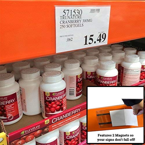 Pallet Rack Sign Holder Kit Clear Vinyl Pouch with Magnet for 4" H x 6" L Cards - 10 Pack - NewNest Australia