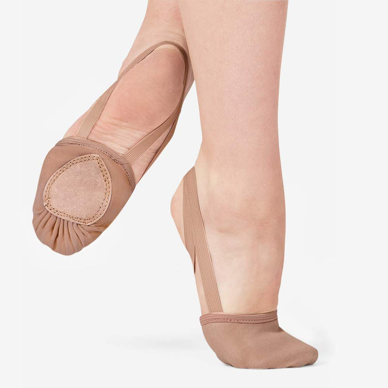 Stelle Pirouette Dance Half Sole Canvas Shoes Turning Shoes for Ballet Jazz Girls/Women/Boy/Men/Adult 4.5-5.5 Women/3.5-4.5 Men Tan - NewNest Australia