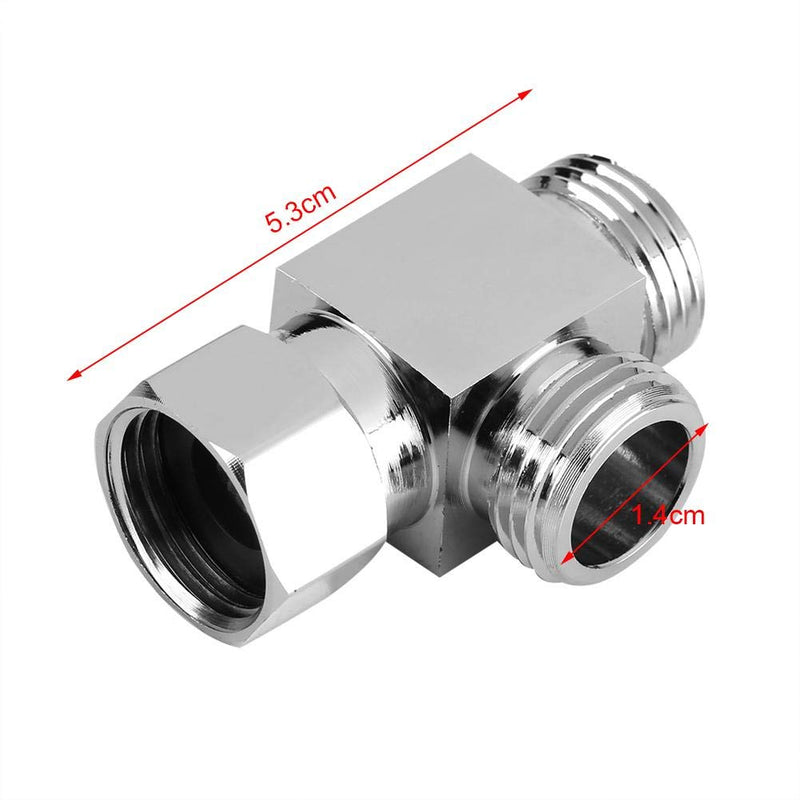 3-Way Bathroom Angle Valve G1/2 Inch T-adapter Valve with One Inlet and Two Outlets Shower Arm Diverter Valve Brass Water Distribution Valve Splitter for Bath Toilet Bidet Sprayer Shower Head - NewNest Australia