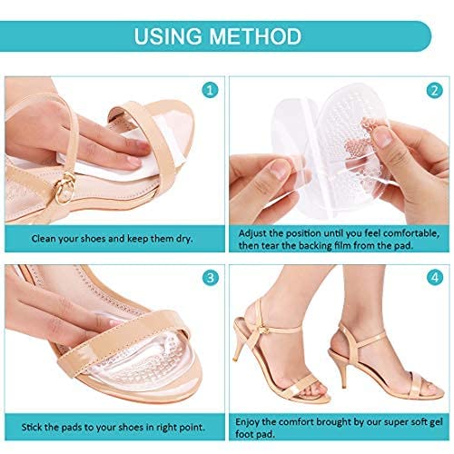 Ball of Foot Cushion,Doact Gel Insoles for women and Men Metatarsal Pad for Forefoot Party Feet Morton Foot Support Pain Relief Self-Sticking Wear in a SandalHigh Heel Boot Shoes 2 Pair - NewNest Australia