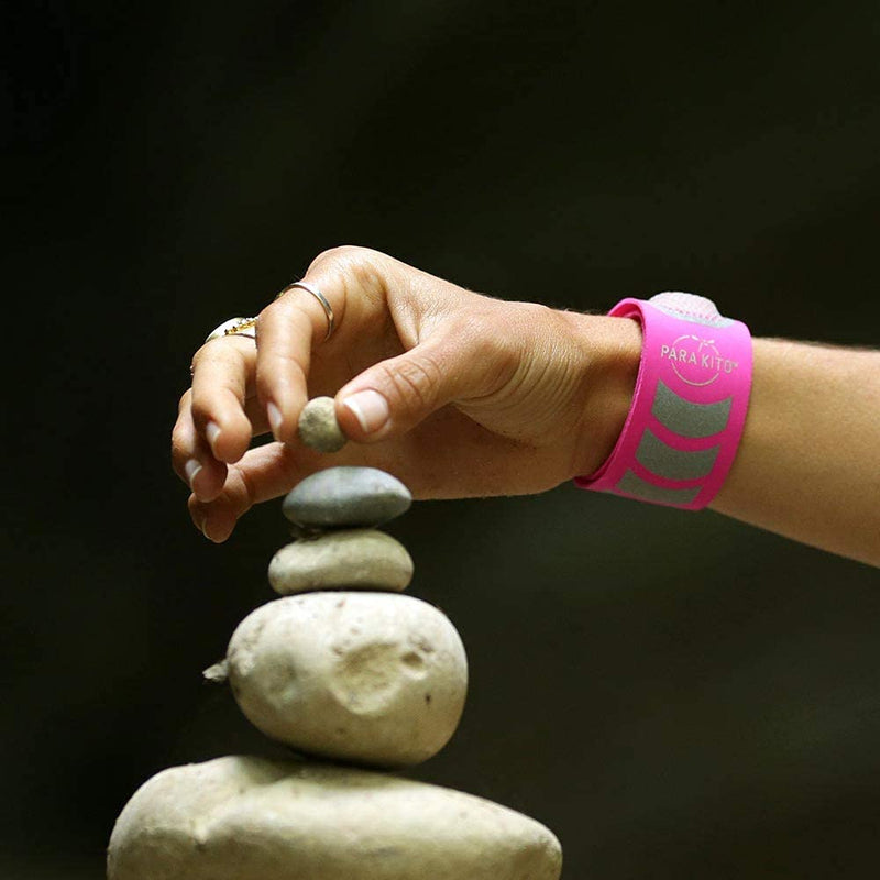 PARA'KITO Mosquito Insect & Bug Repellent Wristband - Waterproof, Outdoor Pest Repeller Bracelet w/Natural Essential Oils - Sport Edition (Fuschia) Fuchsia - NewNest Australia