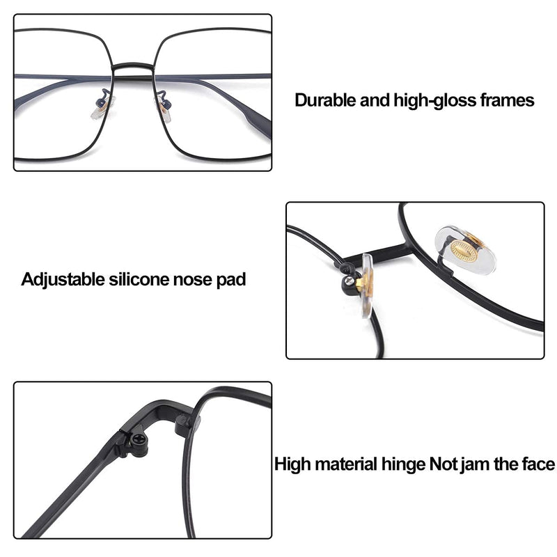 Dollger Blue Light Filter Glasses, Blue Light Blocking Glasses Women Without Prescription Glasses Blue Light Filter Large For Pc, Tv, Gaming & Mobile Phone Metal Frame, Gold Frame, L - NewNest Australia