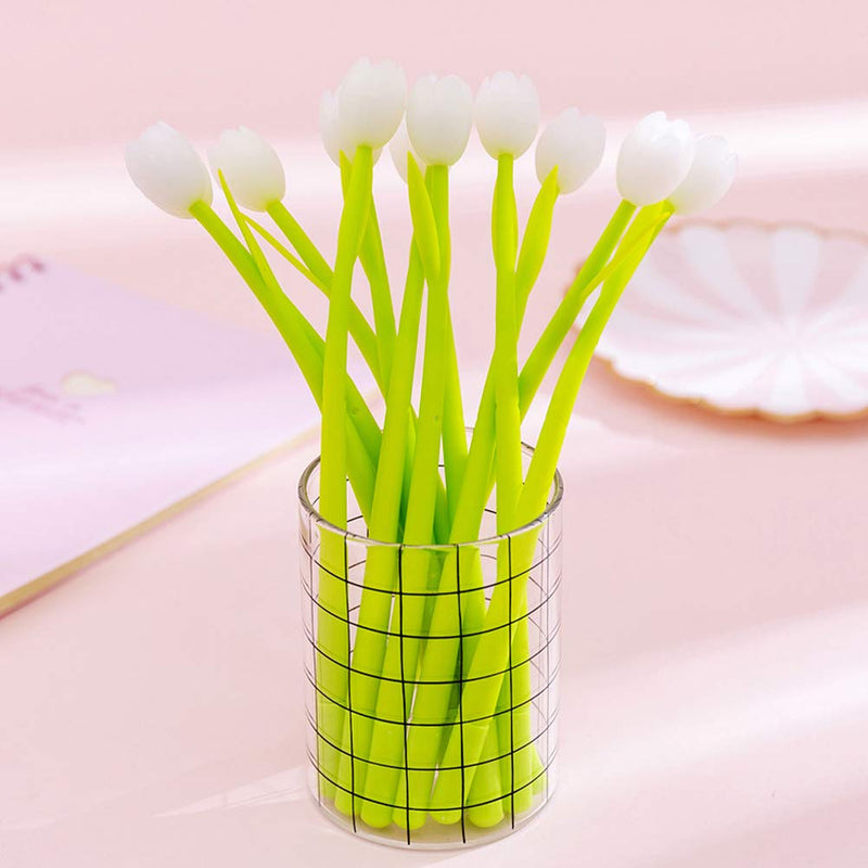 Yarachel Color Changing Flower Pens - Pack of 30 Ballpoint Pens Creative Gel Ink Rollerball Pen for School Home Office Stationery Store Kids Girls Gift, Black 0.38mm (Tulip) Tulip - NewNest Australia