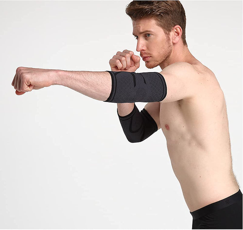 VITTO Elbow Support - Elbow Brace - Compression Arm Sleeve for Tendonitis - Arthritis - Best for Tennis Elbow - Golfers Elbow - Weightlifting (S, Black, 1) S - NewNest Australia
