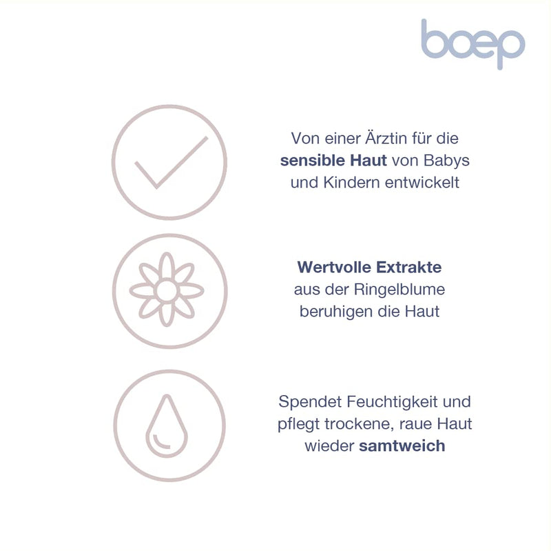 boep baby cream | Vegan natural cosmetic face cream for babies & children | Recommended by midwives | With organic calendula, organic shea butter & almond oil | Developed by a doctor & mom (100 ml) 100 ml - NewNest Australia