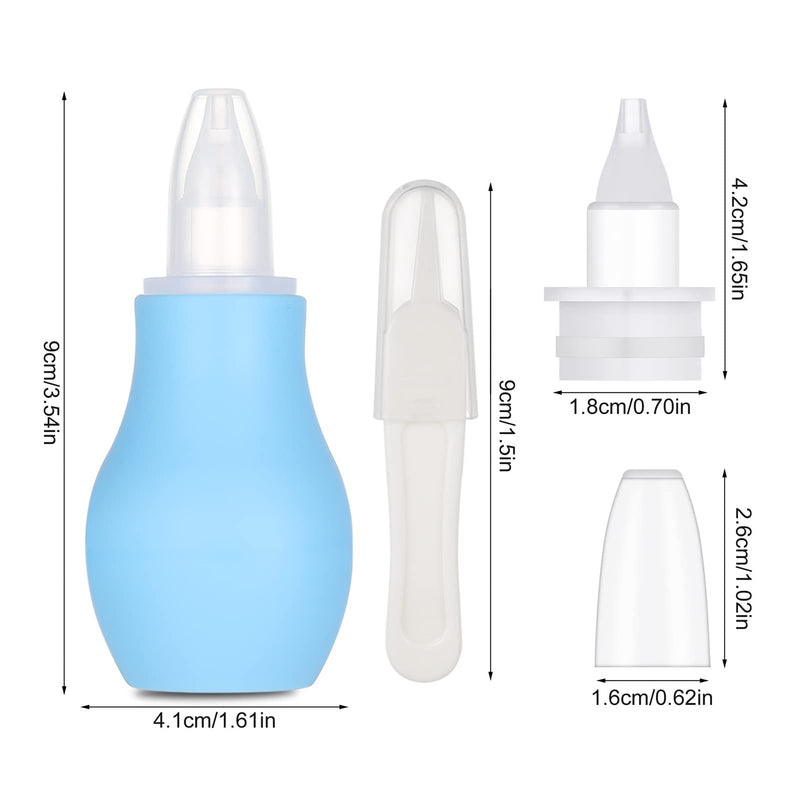 AKlamater 2 Pcs Baby Nasal Aspirator, Nasal Aspirator Newborn, Baby Nose Sucker Baby Nose Cleaner Baby Nasal Cleaner Mucus Removal for Newborns(Green+Blue) Green+blue - NewNest Australia
