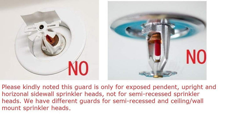 Happy Tree (6 Pack) 3/4" IPS Red Fire Sprinkler Head Guard for Pendent & Upright & Horizontal Sidewall Head - Double Hook 6 Pack - NewNest Australia